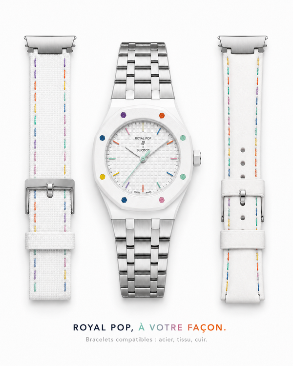 Huit Blanc - bracelets compatibles